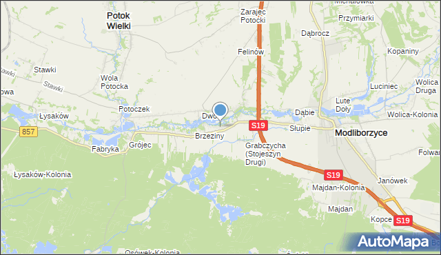 mapa Stojeszyn Drugi, Stojeszyn Drugi na mapie Targeo